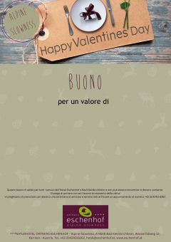 Modello di buono con etichetta con motivo di San Valentino nell'immagine dell'intestazione
