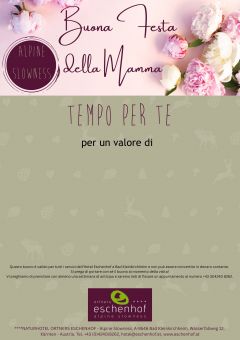 Modello di buono regalo con fiori per la festa della mamma nell'immagine dell'intestazione
